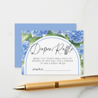 Tarjeta De Recepción Hydrangea es un Baby Shower de Boy Diaper