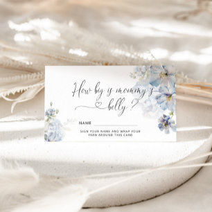 Tarjeta De Recepción Hydrangeas azules qué grande es la barriga de mamá