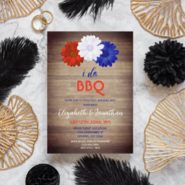 Tarjeta De Recepción I Do BBQ Patriotic Floral Post-Boda