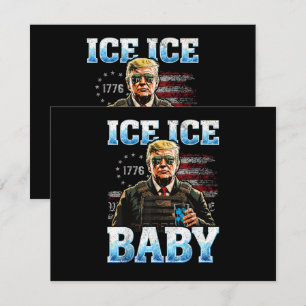Tarjeta De Recepción Ice Baby Divertido Trump