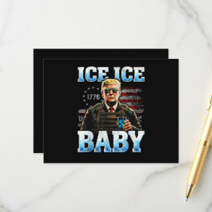 Tarjeta De Recepción Ice Baby Divertido Trump