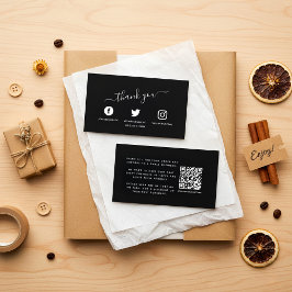 Tarjeta De Recepción Iconos de medios sociales blancos código QR gracia