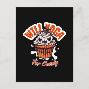 Tarjeta De Recepción idea de Cupcake de Halloween para Yoga de Mamás
