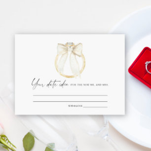 Tarjeta De Recepción Ideas de anillo de arco para ducha de novia frasco