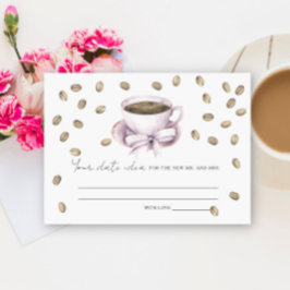 Tarjeta De Recepción Ideas de café para fiesta de compromiso Fecha en t