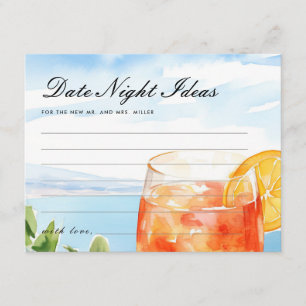 Tarjeta De Recepción Ideas de la noche del día Aperol Spritz Bridal Sho