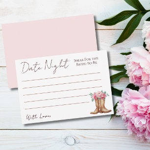 Tarjeta De Recepción Ideas de noche de cita para ducha de novia vaquera