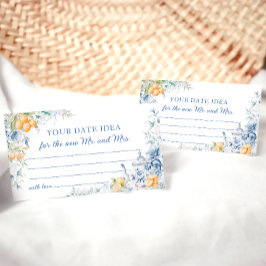 Tarjeta De Recepción Ideas de Noche de Noche Azul Amarillo Ducha Bridal