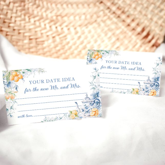 Tarjeta De Recepción Ideas de Noche de Noche Azul Amarillo Ducha Bridal (Subido por el creador)