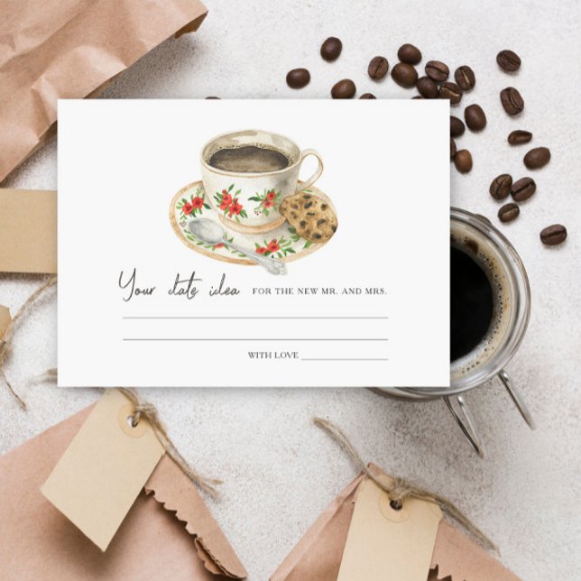 Tarjeta De Recepción ideas de regalos de boda de café Fecha de la ducha (Subido por el creador)