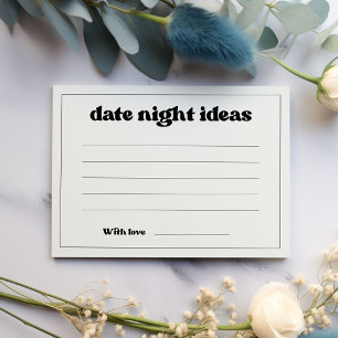Tarjeta De Recepción Ideas elegantes de noche de cita retro en blanco y