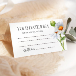 Tarjeta De Recepción Ideas minimalistas de la noche de Daisy Date. Fras