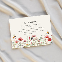 Tarjeta De Recepción Ideas para una noche de cita de abeja de flor silv