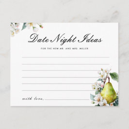 Tarjeta De Recepción Ideas Perfectas Pear Date Noche Bridal Shower