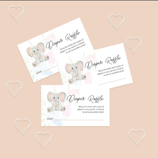Tarjeta De Recepción Ilustracion acuático de elefante lindo (Subido por el creador)
