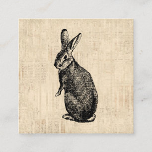 Tarjeta De Recepción Ilustracion antiguo de conejo arte conejo con guió
