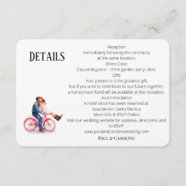 Tarjeta De Recepción Ilustracion Casual Romántico Pareja Moderno