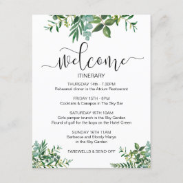 Tarjeta De Recepción Ilustración de bienvenida de vegetación para fin d