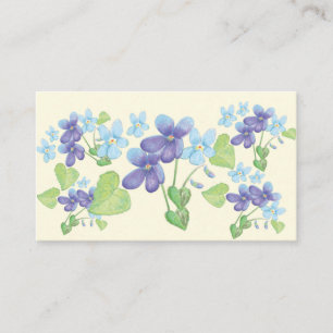 Tarjeta De Recepción Ilustracion de flores violetas silvestres