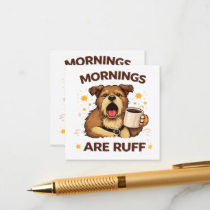 Tarjeta De Recepción Ilustración de perro acogedor
