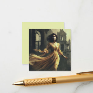 Tarjeta De Recepción Ilustracion gótico romántico espeluznante castillo