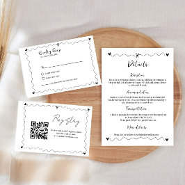 Tarjeta De Recepción Ilustraciones Scribble dibujados a mano