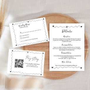 Tarjeta De Recepción Ilustraciones Scribble dibujados a mano