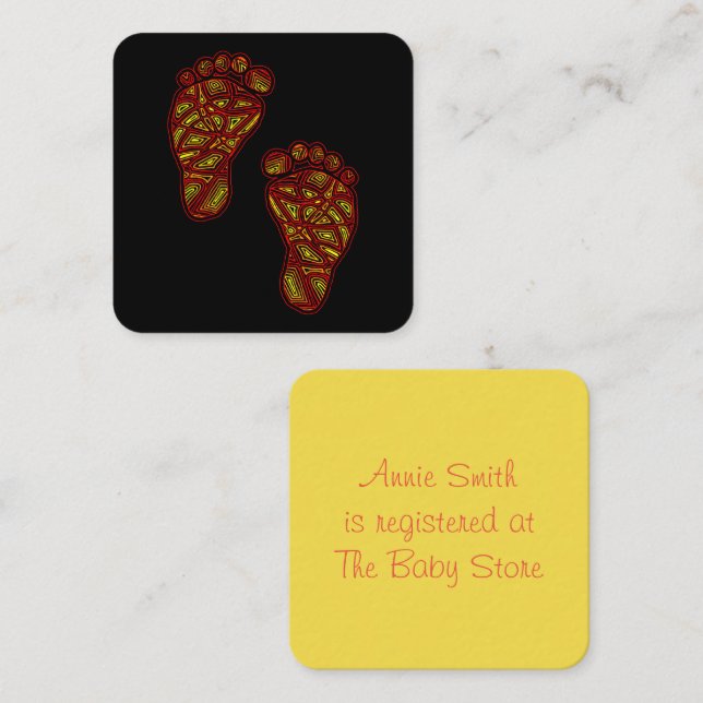 Tarjeta De Recepción Imágenes del bebé (Anverso / Reverso)