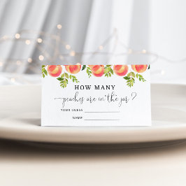 Tarjeta De Recepción Imaginen cuántos melocotones hay en el frasco