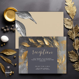 Tarjeta De Recepción Impasto de hoja de oro Noir