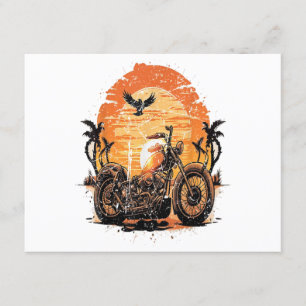 Tarjeta De Recepción Impresionante motocicleta retro vintage Classic Su