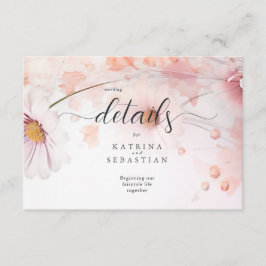 Tarjeta De Recepción Impresionantes Daisies Rosa