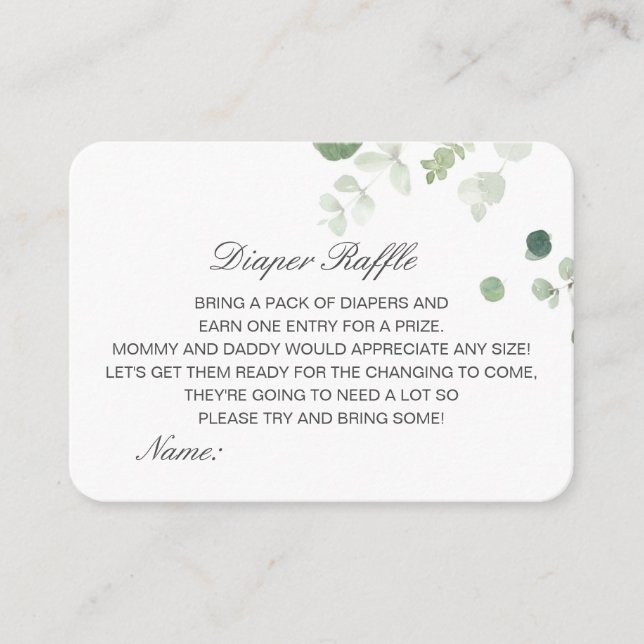 Tarjeta De Recepción Impreso de inserción de Baby Shower de pañales edi (Anverso)