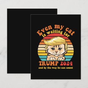 Tarjeta De Recepción Incluso mi gato está esperando la ropa de Trump 20