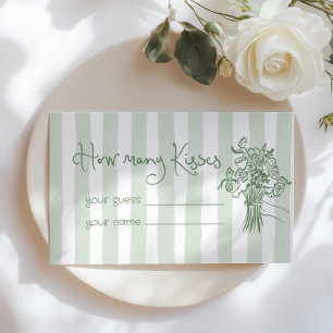 Tarjeta De Recepción Increíble cuántos besos Sage green