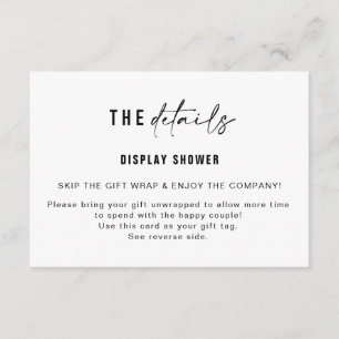 Tarjeta De Recepción Incrustación de ducha y etiqueta de regalo   Media