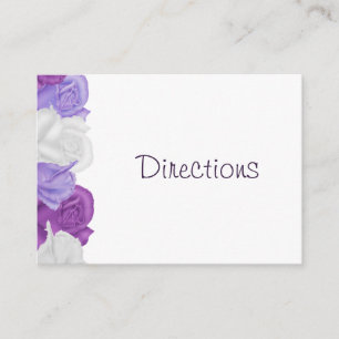 Tarjeta De Recepción Indicaciones de Boda de Rosas Antiguas Chic