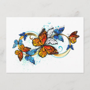 Tarjeta De Recepción Infinidad de Mariposas Monarca