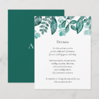 Información adicional Boda de detalles de la veget