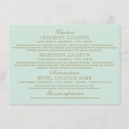 Tarjeta De Recepción Información Boda floreciente de la Casa de la Mone