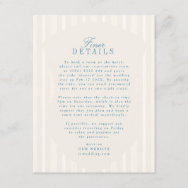 Tarjeta De Recepción Información clásica sobre la banda monográfica azu