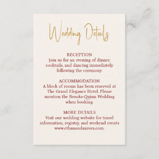 Tarjeta De Recepción Información de Boda Burgundy Elegante