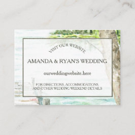 Tarjeta De Recepción Información de Boda de acuarela Insertar