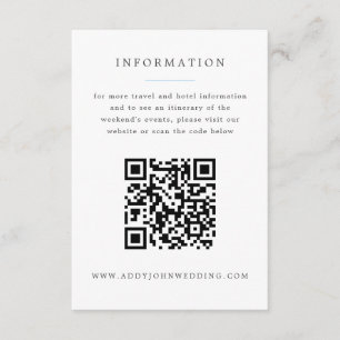 Tarjeta De Recepción Información de Boda Grand-millennial con Hortensia