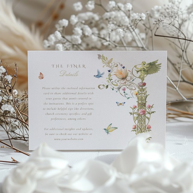 Tarjeta De Recepción Información de bodas de jardín Ilustraciones de ép (Subido por el creador)