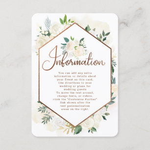 Tarjeta De Recepción Información de casamiento rural rústico fresco en