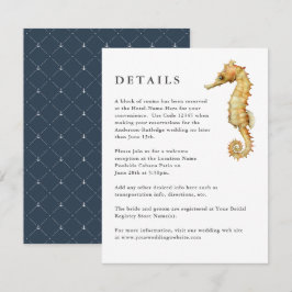 Tarjeta De Recepción Información de detalles de Boda de caballito de ma