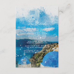 Tarjeta De Recepción información de detalles del boda de Grecia del