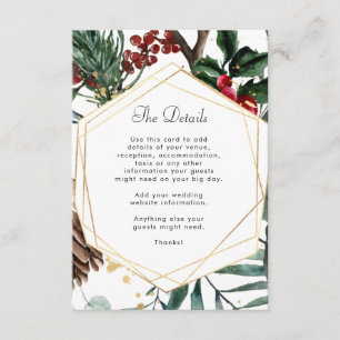 Tarjeta De Recepción información de detalles del boda geométrico de inv