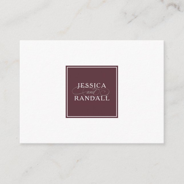 Tarjeta De Recepción Información de detalles y alojamiento para bodas (Anverso)